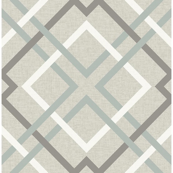 A-Street Prints Saltire Taupe Plaid Paper Strippable Wallpaper (Covers 56.4 sq. ft.)