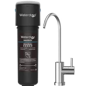 Under Sink Water Filter System Reduces PFAS, PFOA/PFOS, NSF/ANSI 42 Certified, 8K Gallons Twist and Lock Design