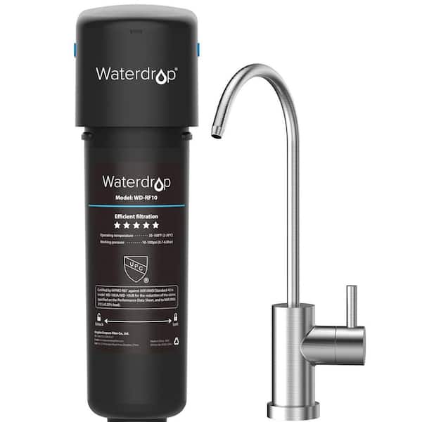 Lukvuzo Under Sink Water Filter System Reduces PFAS, PFOA/PFOS, NSF/ANSI 42 Certified, 8K Gallons Twist and Lock Design