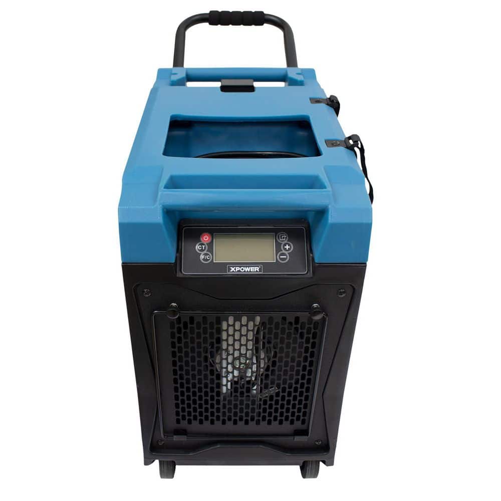 XPOWER 145-Pint Blue Commercial Dehumidifier with Pump