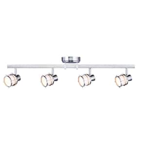 4-Light Pewter Integrated LED Track Lighting Fixture