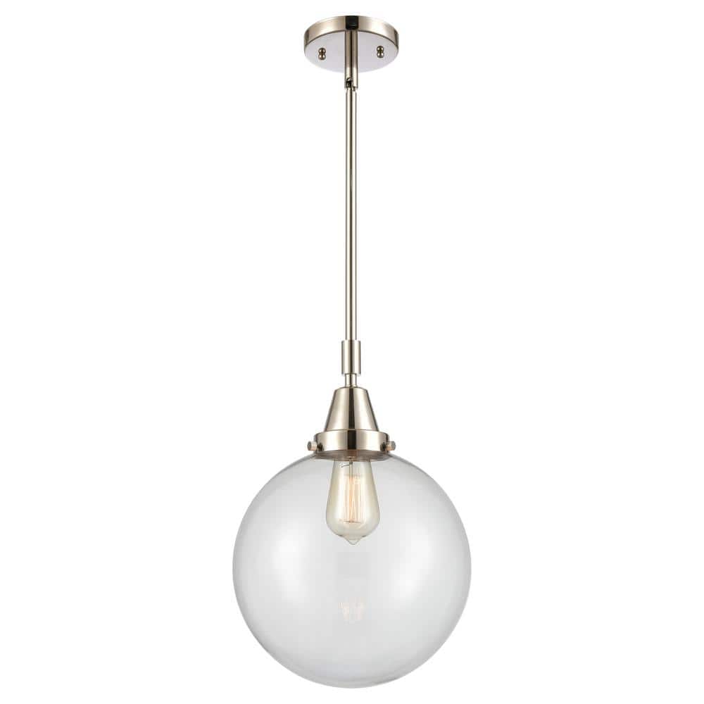Beacon 100-Watt 1-Light Polished Nickel Standard Mini Pendant Light with Clear Glass Shade, No Bulbs Included price history on PriceWatchPro