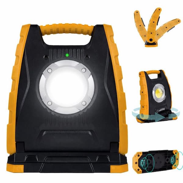 120V Rechargeable LED Work Light 4400mAh-Portable Flood Light With Sensor & 360 Rotation Magnetic Base for Repairing