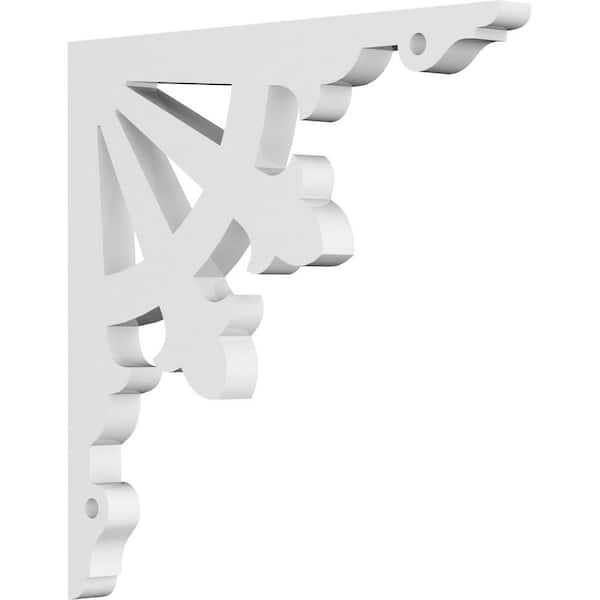 Ekena Millwork 5/8 in. W x 8 in. H x 8 in. D PVC Riley Bracket