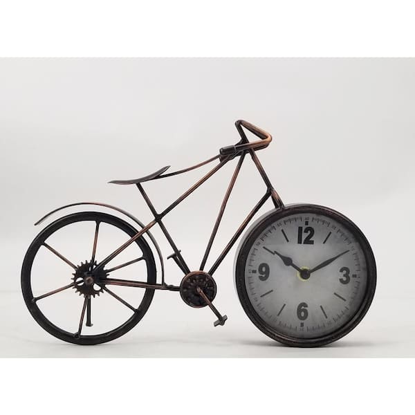 Peterson Artwares Bronze Metal BIKE Table Clock