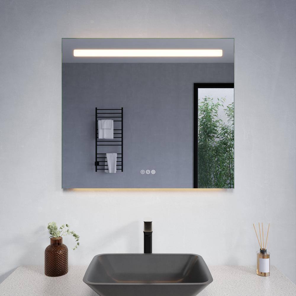 32-Inch Frameless LED Bathroom Vanity Mirror with Defogger
