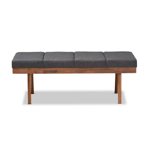 Baxton Studio Larisa Charcoal Bench