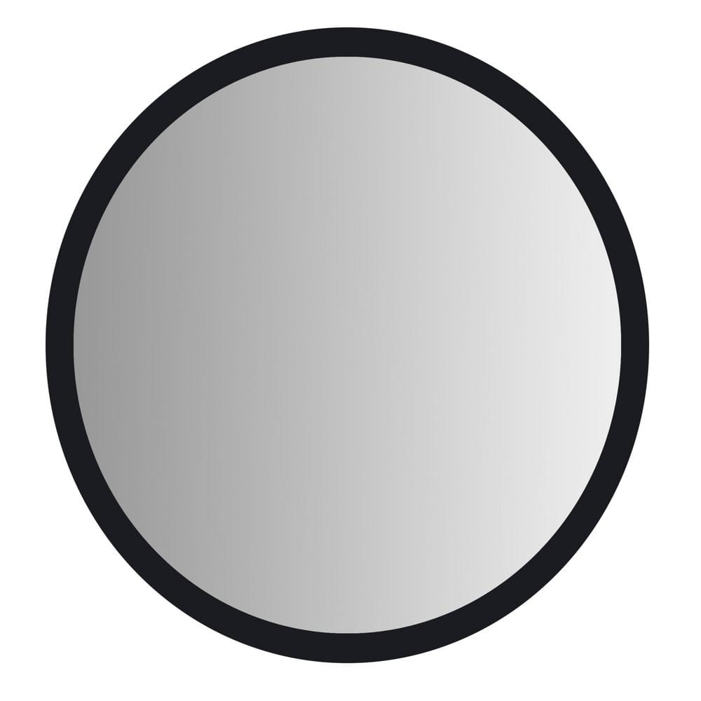 28 in. W x 28 in. H Round Wood Framed Wall Mount Modern Decorative Bathroom