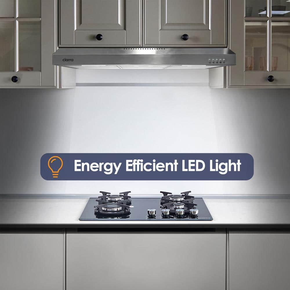 30-Inch Stainless Steel Convertible Under Cabinet Range Hood