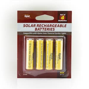 AAA Ni-CD Replacement Rechargeable Batteries for Solar Powered Garden Lights, Set of 4
