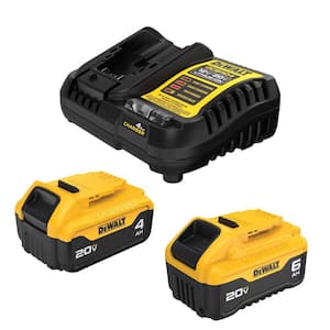 20V MAX Lithium-Ion 6.0Ah and 4.0Ah Battery and Charger Starter Kit