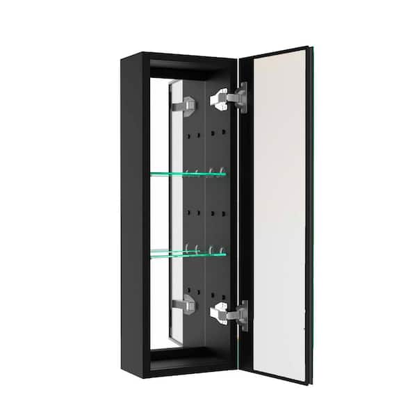 Boosicavelly 9.84 in. W x 29.53 in. H Rectangular Aluminum Medicine Cabinet with Mirror