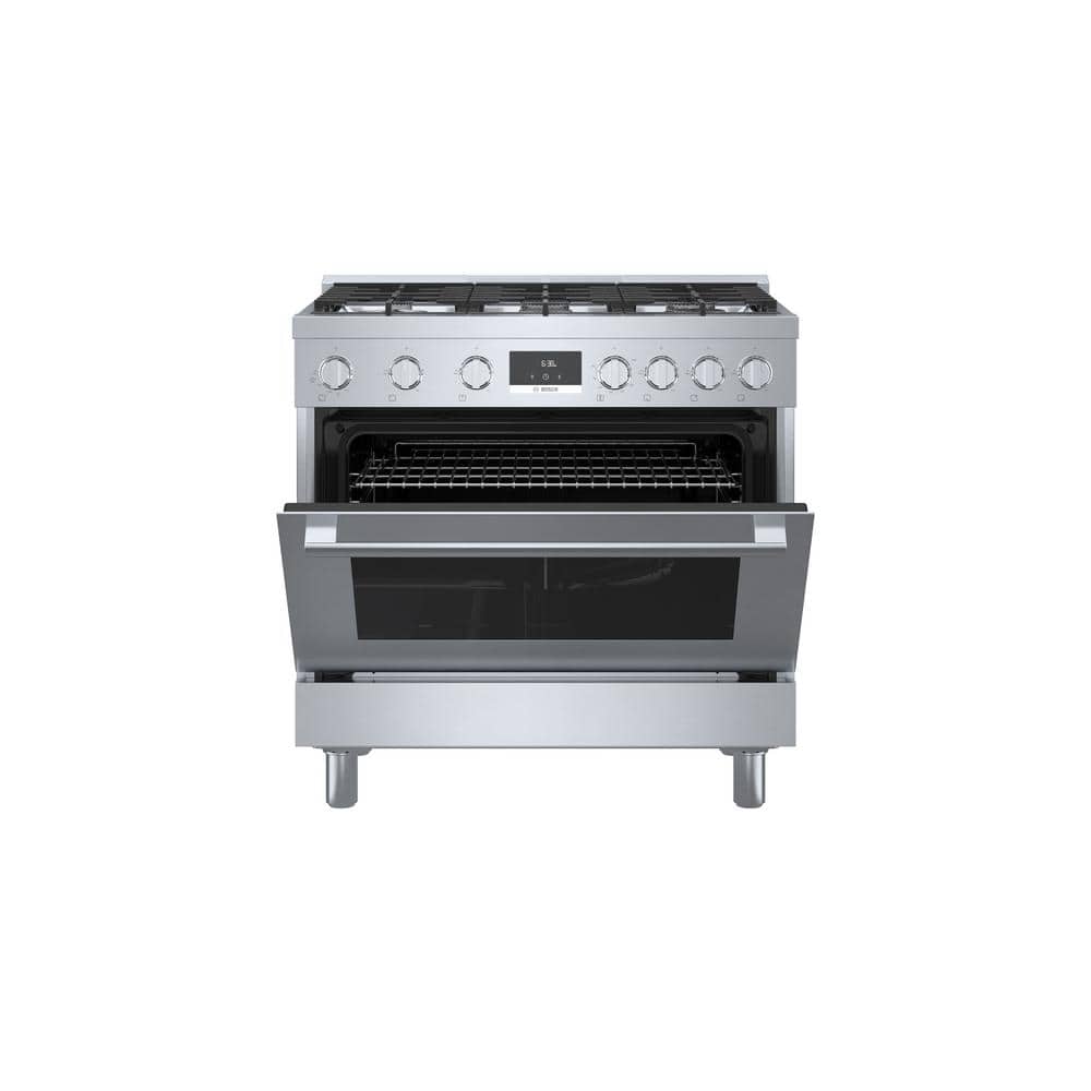 36" Stainless Steel Free-Standing Convection Gas Range