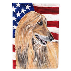 2.33 ft. x 3.33 ft. Polyester Afghan Hound USA Patriotic American 2-Sided Flag Canvas House Size Heavyweight