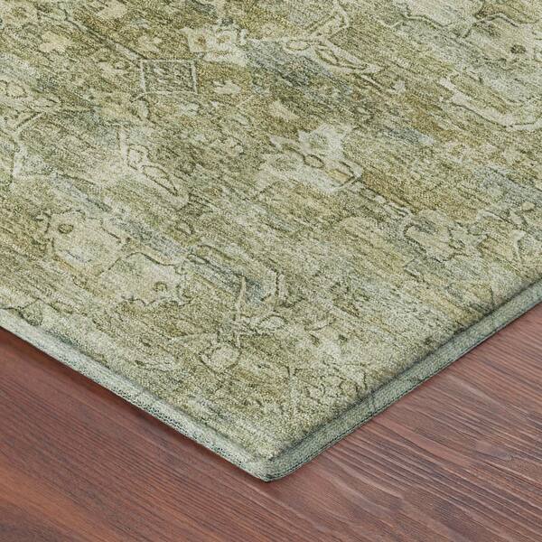 Mayfield Premium Machine Washable Abstract AMF2324 Sage 10 ft. x 14 ft. Area Rug