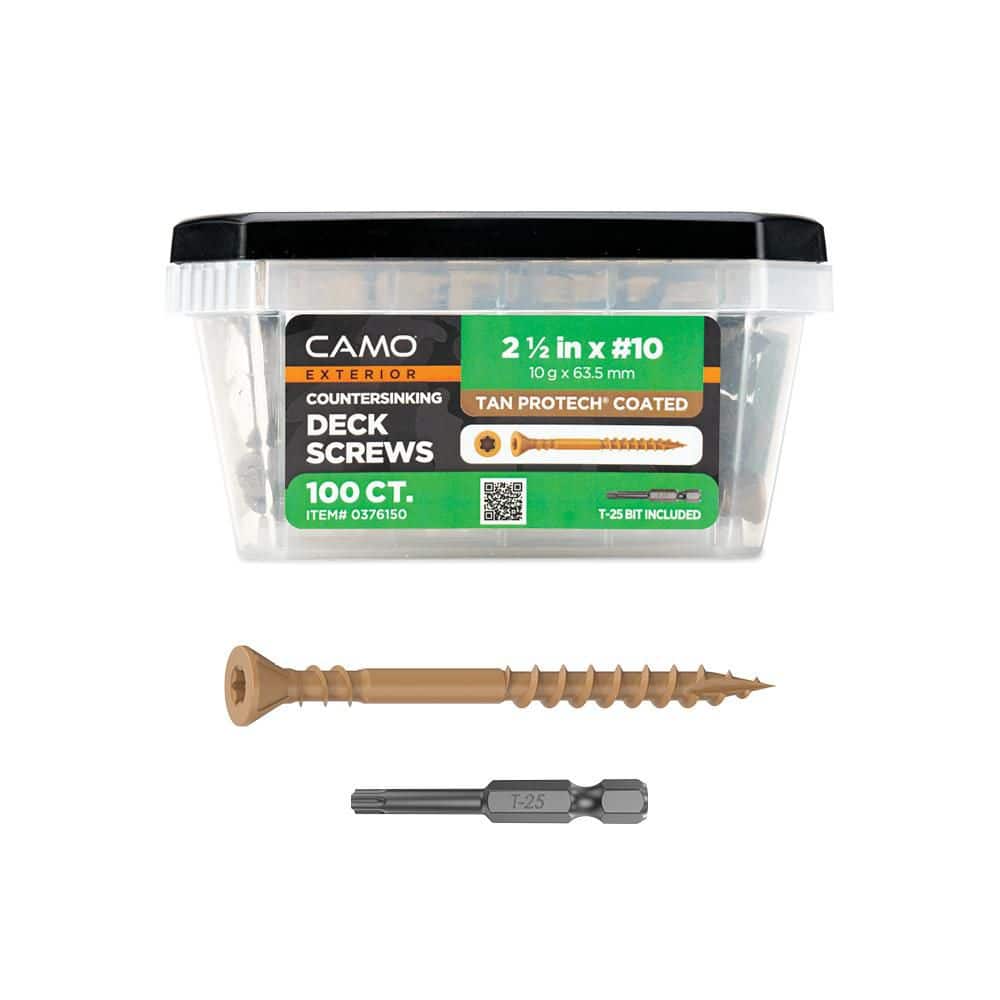 "#10 x 2-1/2 in. Tan ACQ Rated Star Drive Flat Head Wood Deck Screw (100-Piece)" price history on PriceWatchPro
