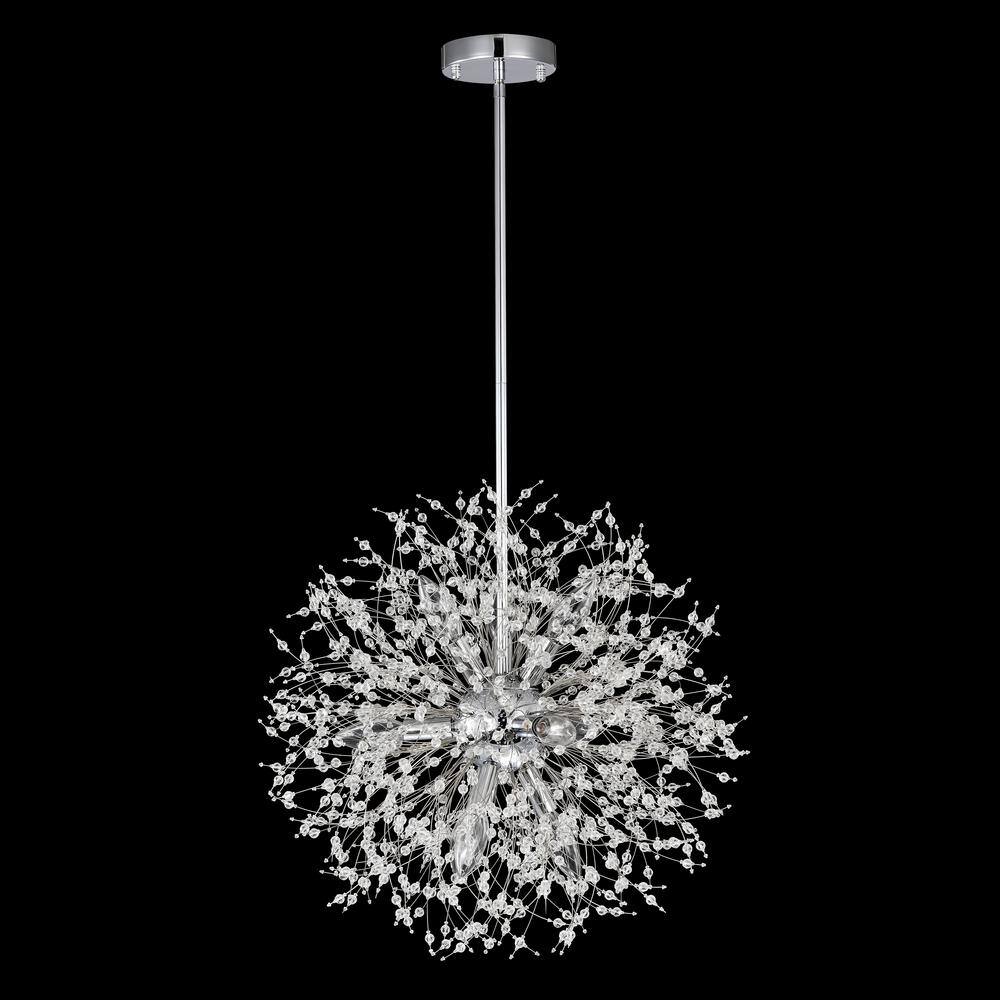 Viera 19.7'' Chrome Sputnik Globe Chandelier with Crystals