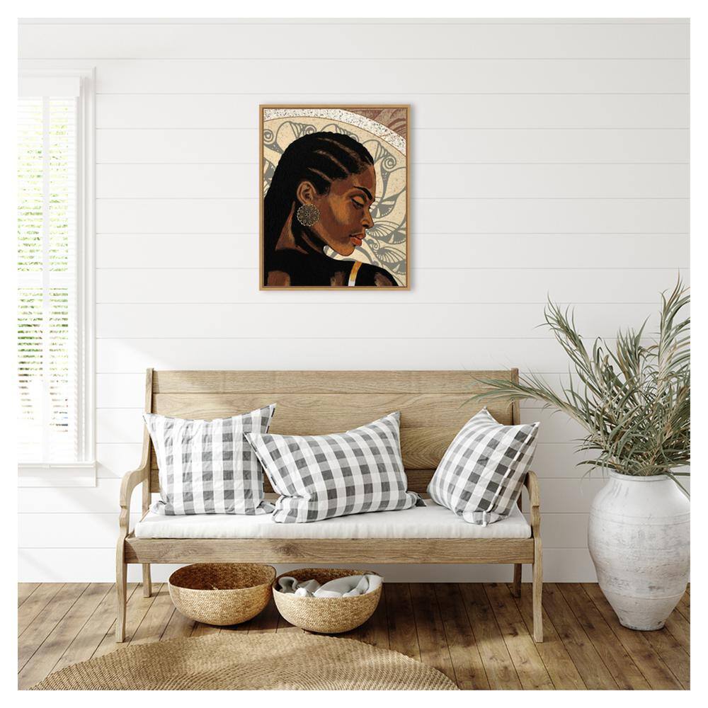 Expressions II by Alonzo Saunders Brown Floater Frame Canvas Art
