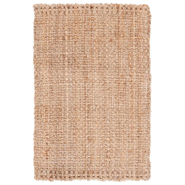 Natural Fiber 2 ft. x 8 ft. Natural Solid Color Runner Rug