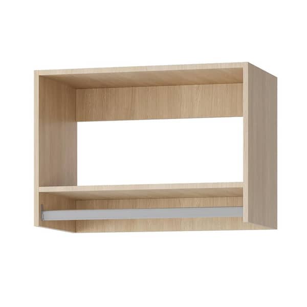 25.5 in. W Brown Walk-ln Tower Unit Wall-mounted 1-Shelf Wood Closet System