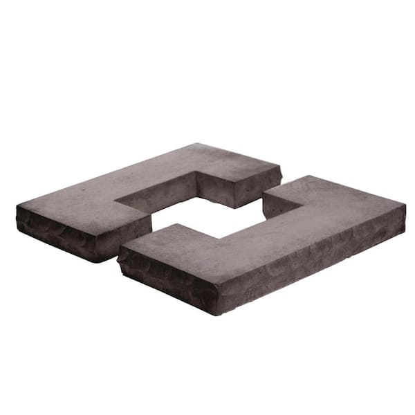 Black Flat Split Column CapStone 18 in x 18 in for 8x8 Post