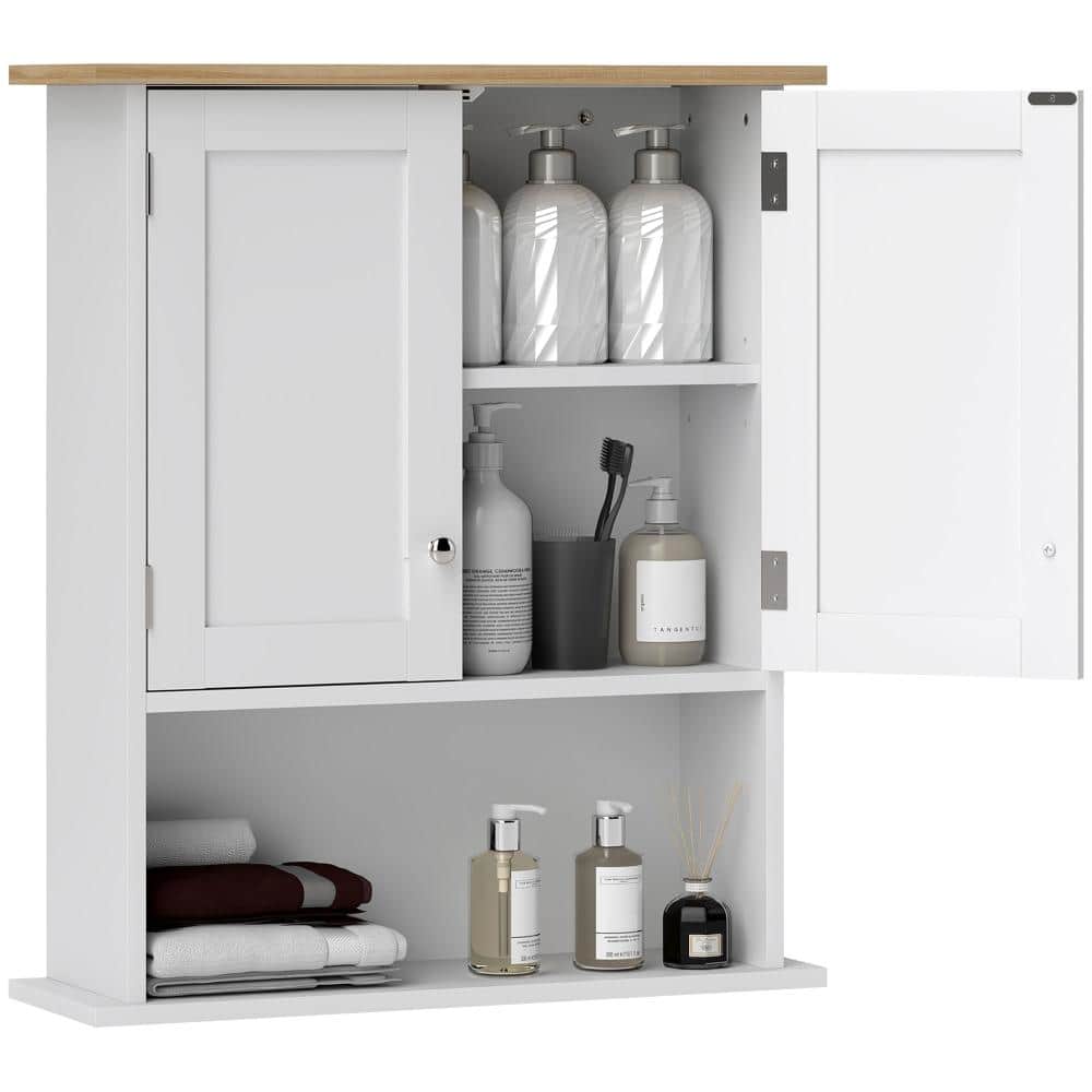 23.6 in. W × 28 in. H Rectangular White Wall Mounted Bathroom Medicine Cabinet without Mirror, Adjustable Shelf price history on PriceWatchPro