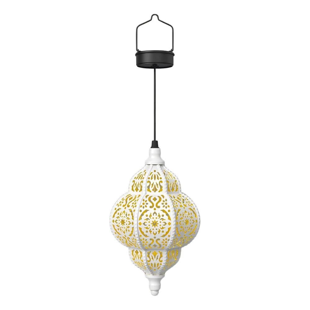 Hcman Moroccan Style Hanging Solar Torches Lights, Outdoor