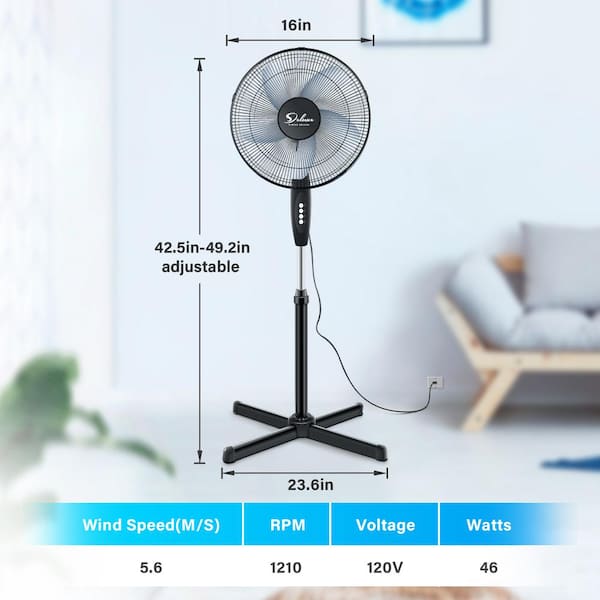 Seville Classics™ Mini Tower Fan 17inch Ultra Quiet Black and