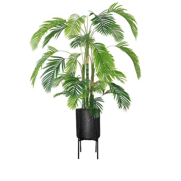 VINTAGE HOME 87.5 in. Artificial Palm Tree in Chevron planter