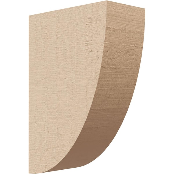 Ekena Millwork 2 in. x 6 in. x 4 in. Series 2 Classic Durham Rough Cedar Woodgrain Timberthane Polyurethane Corbel, Primed Tan