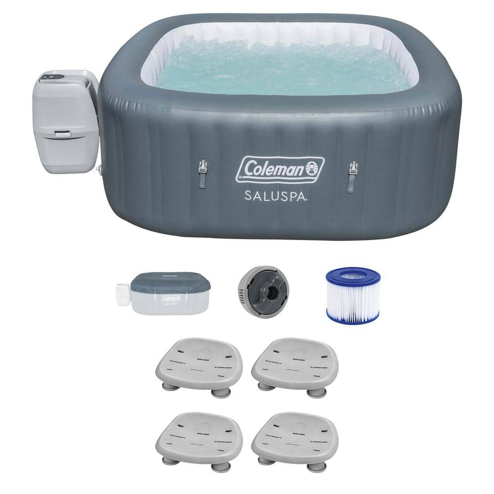 Bestway Hawaii 6-Person 140-Jet Inflatable Hot Tub with Non Slip Spa ...