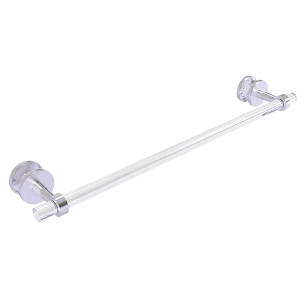 Allied Brass Clearview 24 in. Shower Door Towel Bar in Satin Chrome