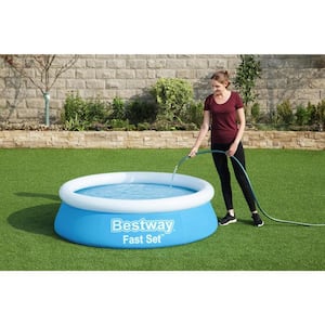 6 ft. x 6 ft. Round 20 in. Deep Inflatable Above Ground Outdoor Swimming Pool