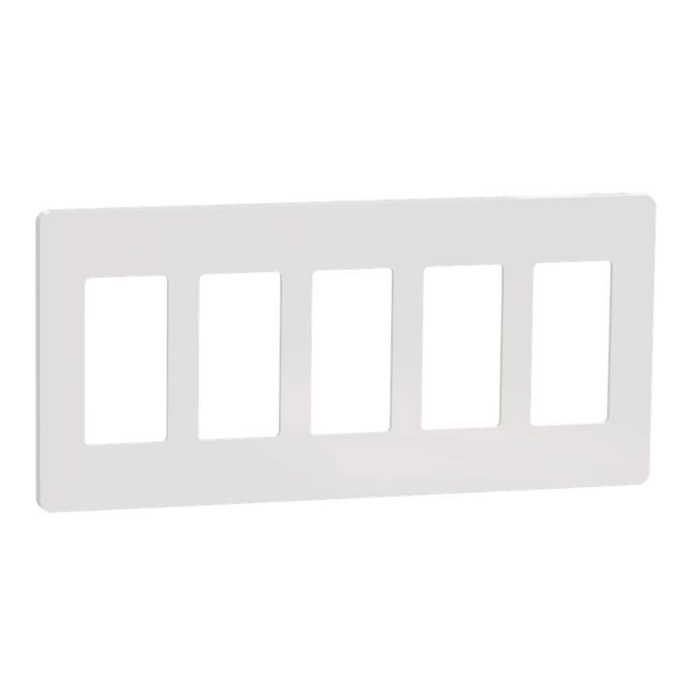 X Series 5-Gang Standard Size Screwless Rocker Light Switch Wall Plate Cover Plate Matte White price history on PriceWatchPro