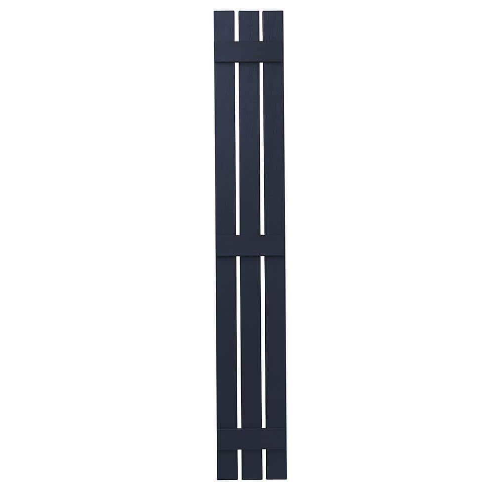 12 in. x 75 in. Polypropylene 3-Board Open Board and Batten Shutters Pair in Dark Navy price history on PriceWatchPro