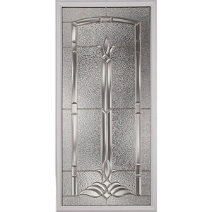 Bristol with Satin Nickel Caming 22 in. x 48 in. x 1 in. with White Frame Replacement Glass