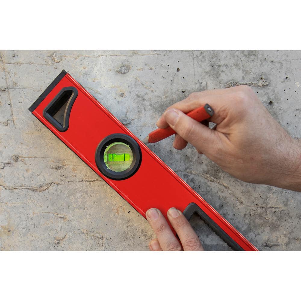 Red Carpenter Pencil Set with Emery Sharpener