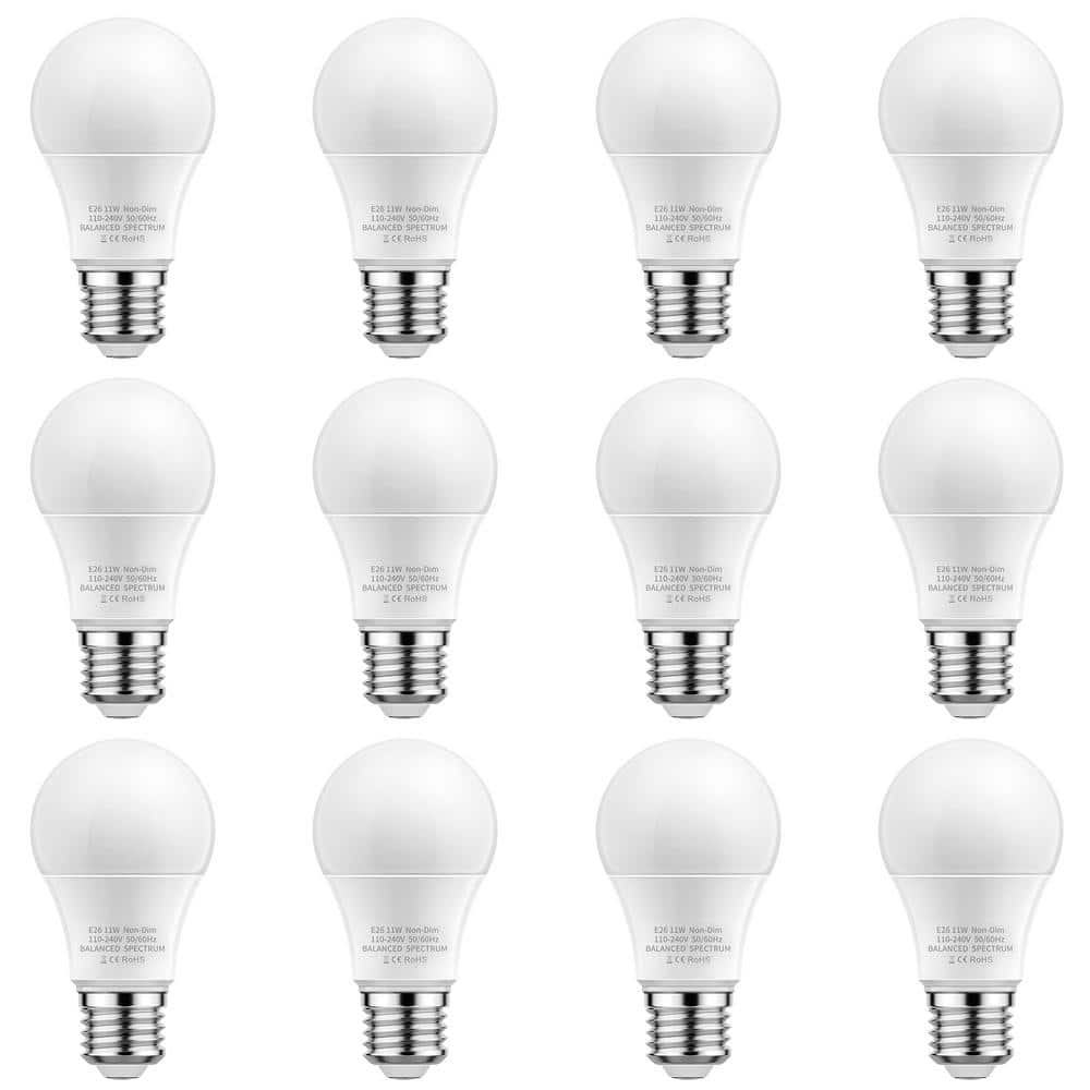 YANSUN 100Watt Equivalent E26 A19 Medium Base NonDim Grow Light Bulbs