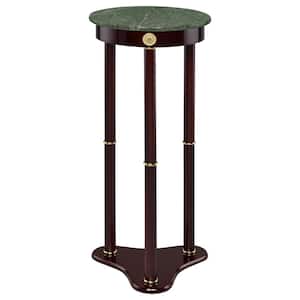 12 in. Merlot Round Marble Accent Table