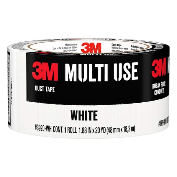 3M 1.88 in. x 20 Yds. Multi-Use White Colored Duct Tape (1 Roll)