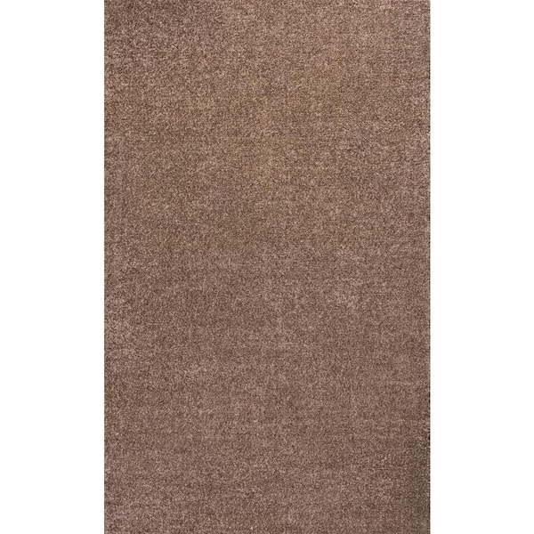 Haze Solid Low-Pile Brown 12 ft. x 15 ft. Area Rug