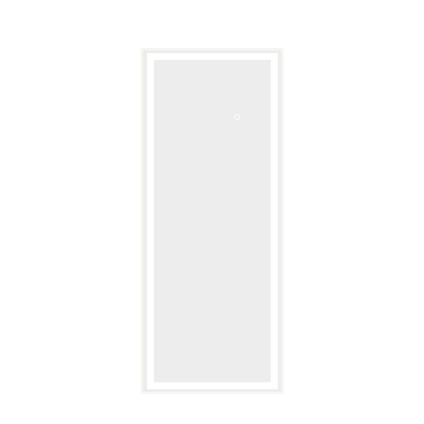 28 in. W x 71 in. H Full Length Rectangular Framed Wall Bathroom Vanity Mirror with Lights in White