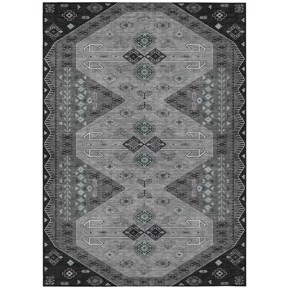 Chantille Machine Washable Indoor/Outdoor Abstract ACN2565 Charcoal 3 ft. x 5 ft. Area Rug price history on PriceWatchPro