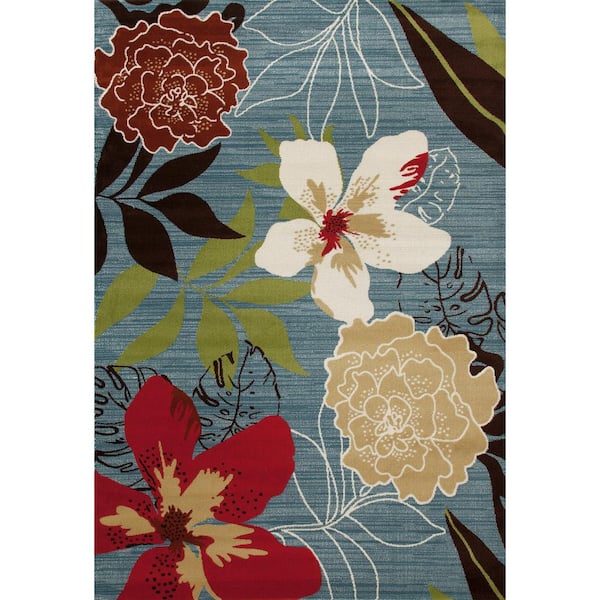Empire Floral Area Rug Multicolor Victorian Carpet Synthetics Stain  Resistant Anti-Slip Backing Pet Friendly Rug for Lounge - Clearhalo