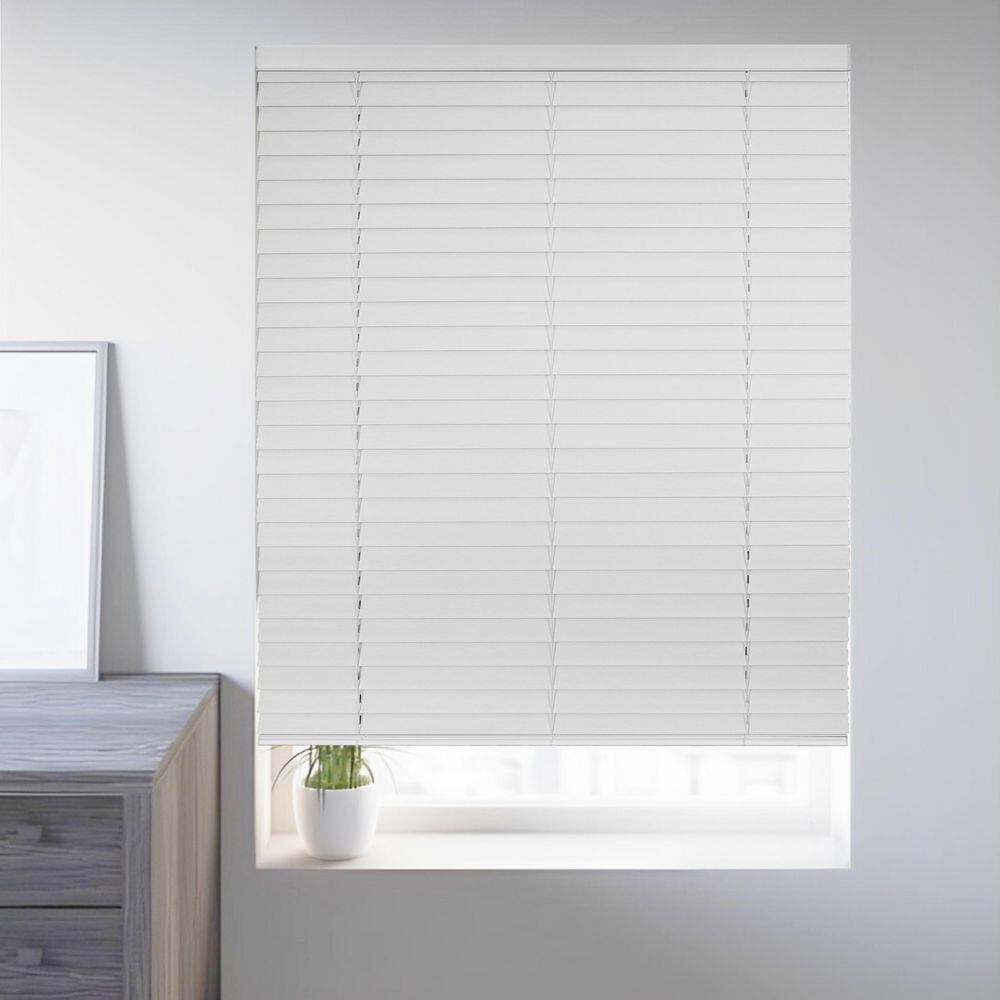 Cordless Bottom-Up Room Darkening Faux Wood Window Blinds with 2 in. Slats, 46 in. W x 72 in. L White price history on PriceWatchPro