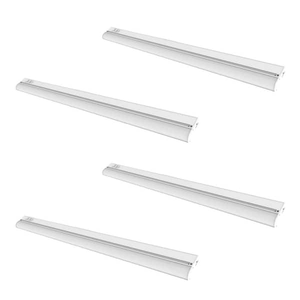 36 in. Length 2.95 in. Width Direct Wire or Plug-in White Integrated LED Linkable Under Cabinet Light (4PK)