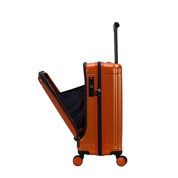 Rockland Tokyo 18 in. Orange Expandable Hard Side Spinner Carry on