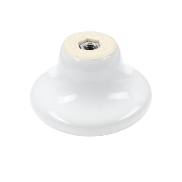 HICKORY HARDWARE English Cozy 1-1/2 in. White Cabinet Knob P29-W