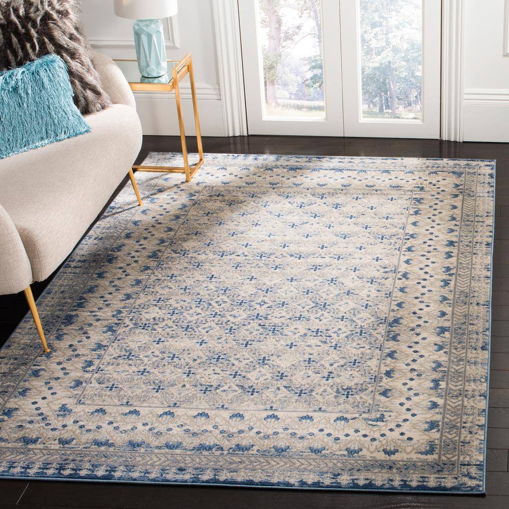 Elegant Brentwood 54'' Square Light Grey Synthetic Area Rug