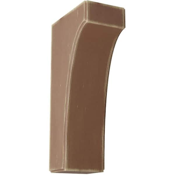 Ekena Millwork 3-1/2 in. x 12 in. x 6 in. Weathered Brown Clarksville Wood Vintage Decor Bracket